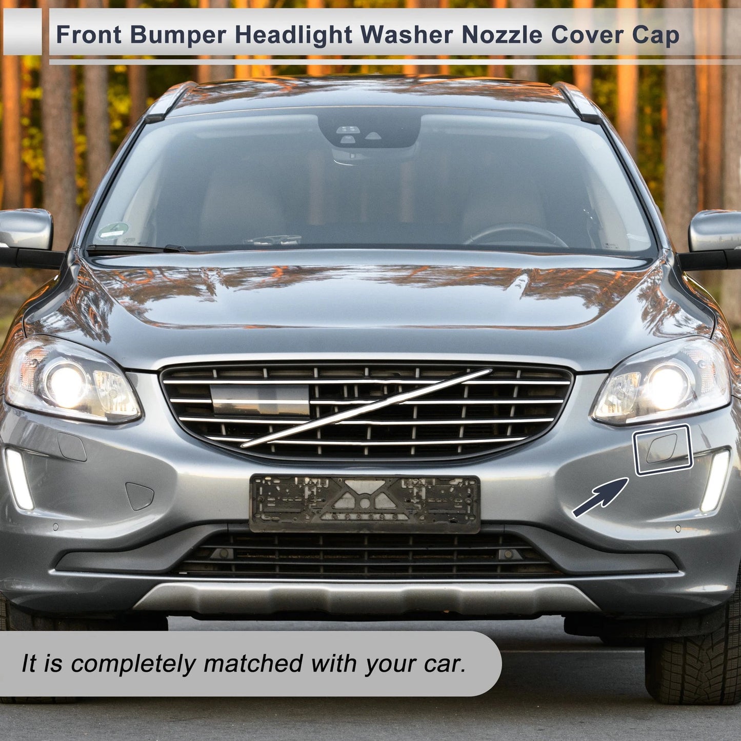 Bumper Headlight Washer Nozzle Cover for Volvo XC60 (2009-2017)