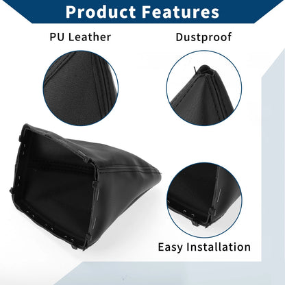 Black Leather Gear Shift Stick Gaiter for Ford Focus C-MAX (2003-2010)