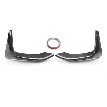 Carbon Look Front Bumper Upper Vent Cover & Lower Splitters for BMW F80 M3 F82 M4