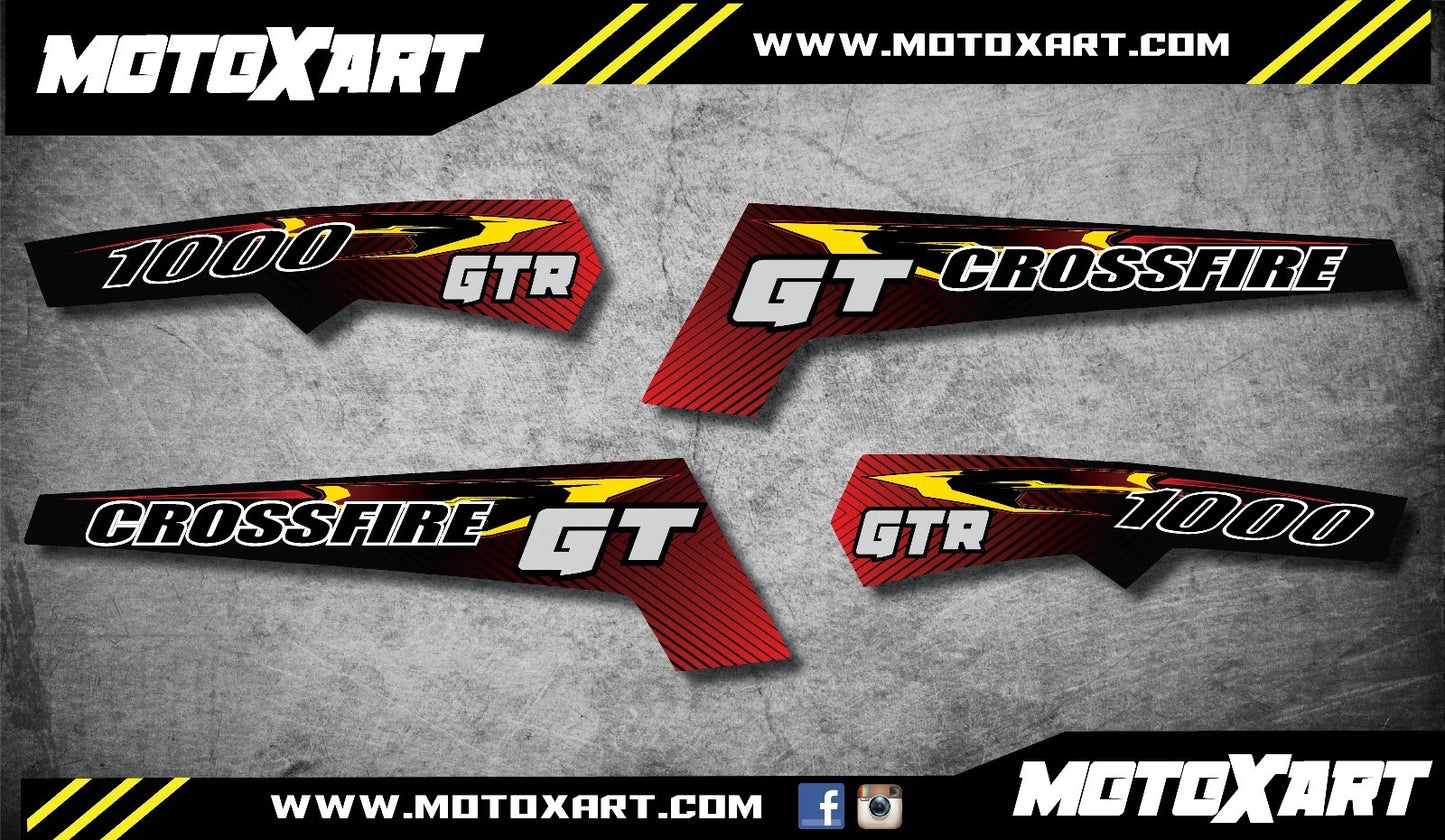Crossfire 1000 GTR Side Panel Decals Stickers (2004-2009)