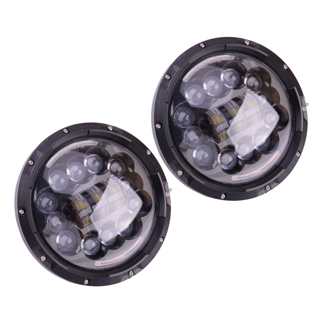 7" LED Headlight DRL Lights for Jeep Wrangler, Toyota Corolla (2007-2023)