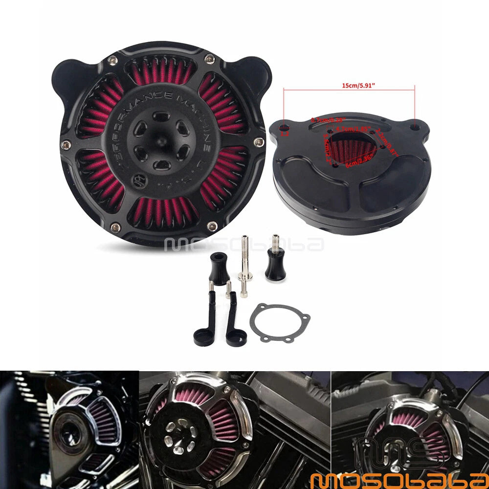Billet Aluminum Intake Air Cleaner Filter for Harley Dyna Low Rider (00-16)