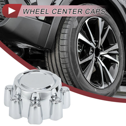Wheel Center Caps for Ford F250 Chrome Silver Tone Plastic (2005-2007)