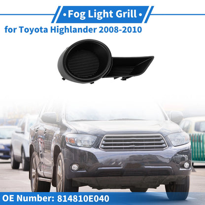1 Pc Front Bumper Fog Light Cover for Toyota Highlander