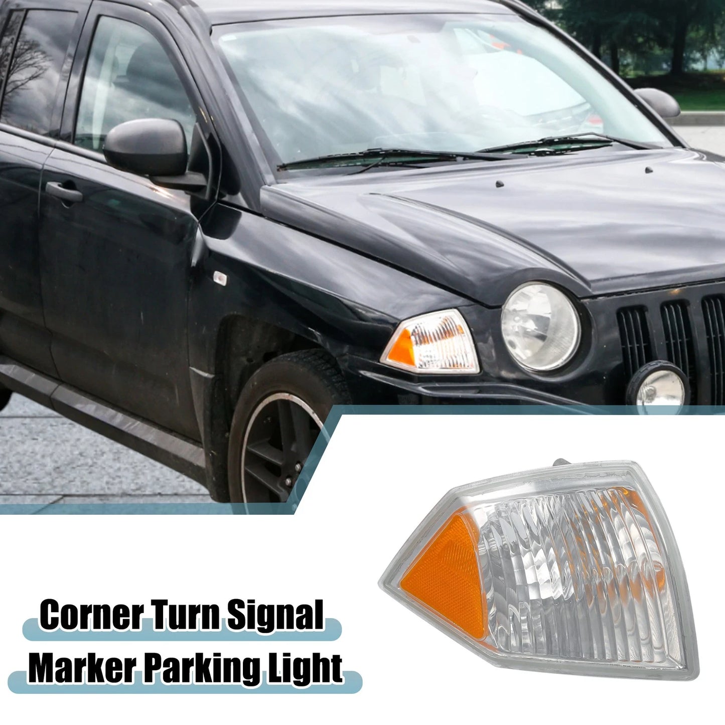 Passenger Side Corner Turn Signal Light Housing for Jeep Compass (2017-2023)