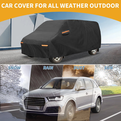 All Weather Car Cover for Ford E-Series (190T-PU, Black)