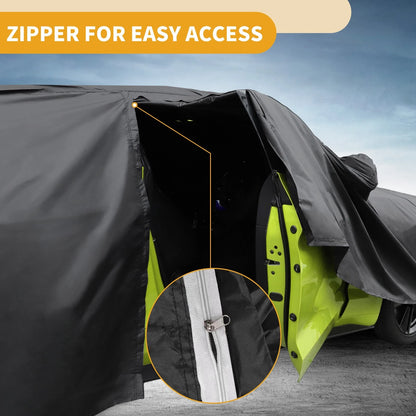 Waterproof Car Cover for Tesla Model 3 (2017-2024) Black Blue 210D-PU