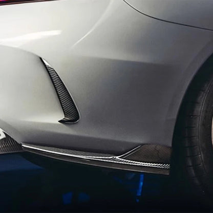 Real Carbon Rear Side Bumper Lip Splitter for Benz C-Class W205 C63/43 AMG 15-21