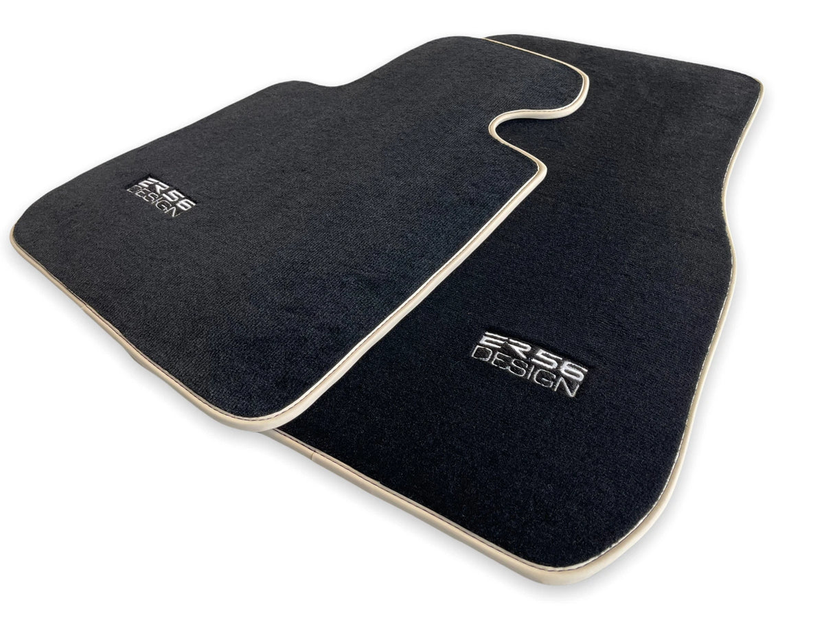 Premium Floor Mats for BMW X5 Series E53 (2000-2006) - Black Beige Rounds