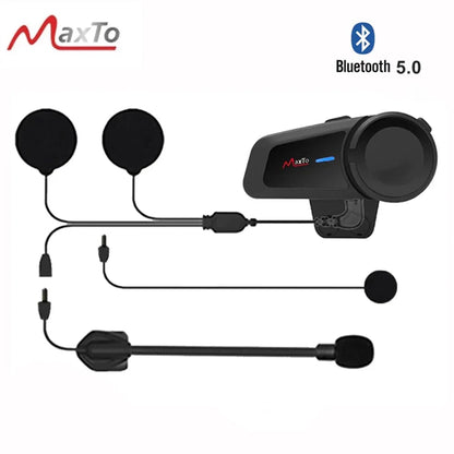 1000M Motorcycle Interphone Helmet for 6 Riders Talking FM Radio