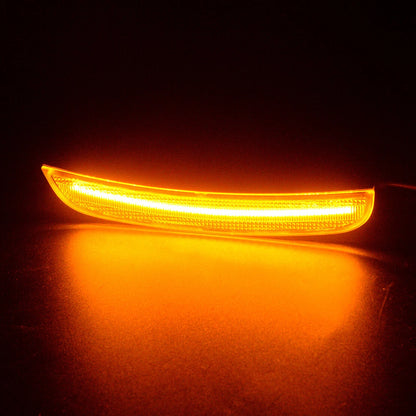 Clear Lens Amber LED Front Bumper Side Marker Light for 2015-2021 Dodge Charger