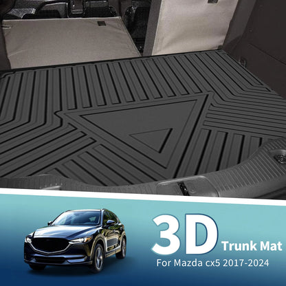 Flat Face Cargo Liner Rear Trunk Mat for Mazda CX-5 (2017-2024) 1 Pc