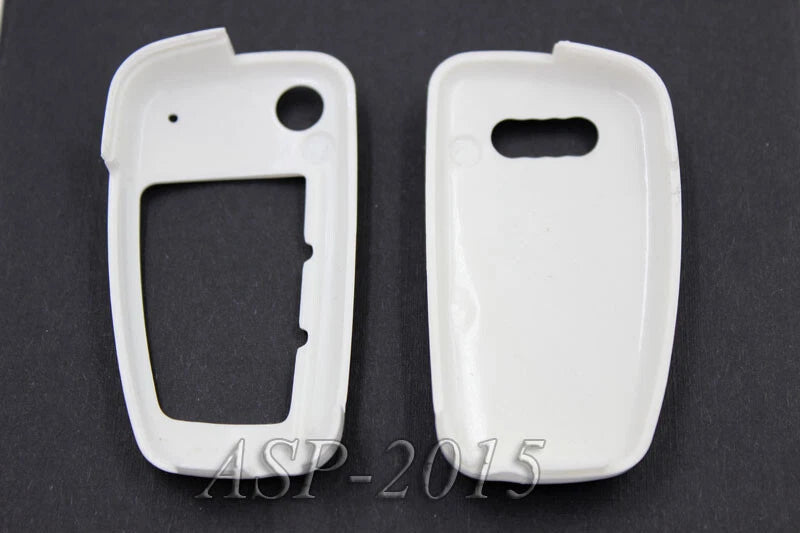 White Remote Flip Key Cover Case FOB Shell Cap Fit for Audi A4 A6