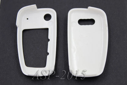 White Remote Flip Key Cover Case FOB Shell Cap Fit for Audi A4 A6