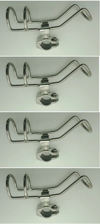 Clamp On Rod Holders 25mm 316 Stainless 360 Horizontal/Vertical x4