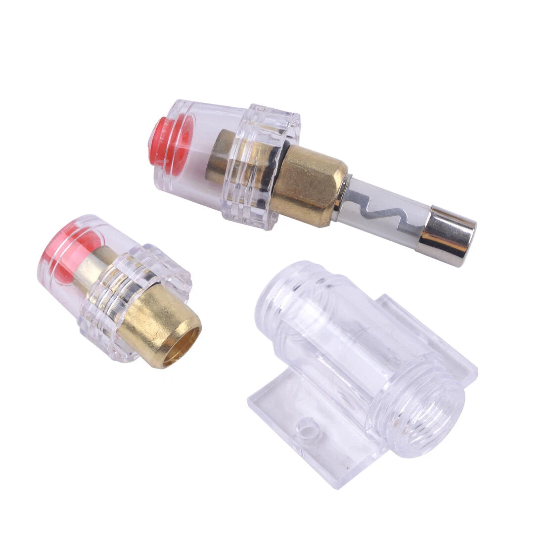 8 Gauge Wire AGU Fuse Box Holder + 4 x 60A Fuses for Car Stereo Audio (N/A)