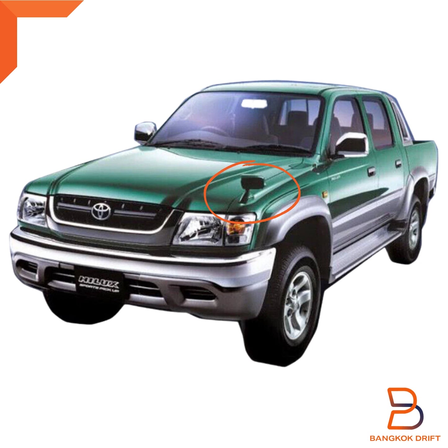 Chrome Blind Spot Fender Mirror for Toyota Hilux 1997-2004 (LN147 LN165 LN172)