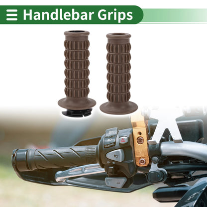 7/8" 22mm Hand Grips Cover for Motorcycle Dark Brown