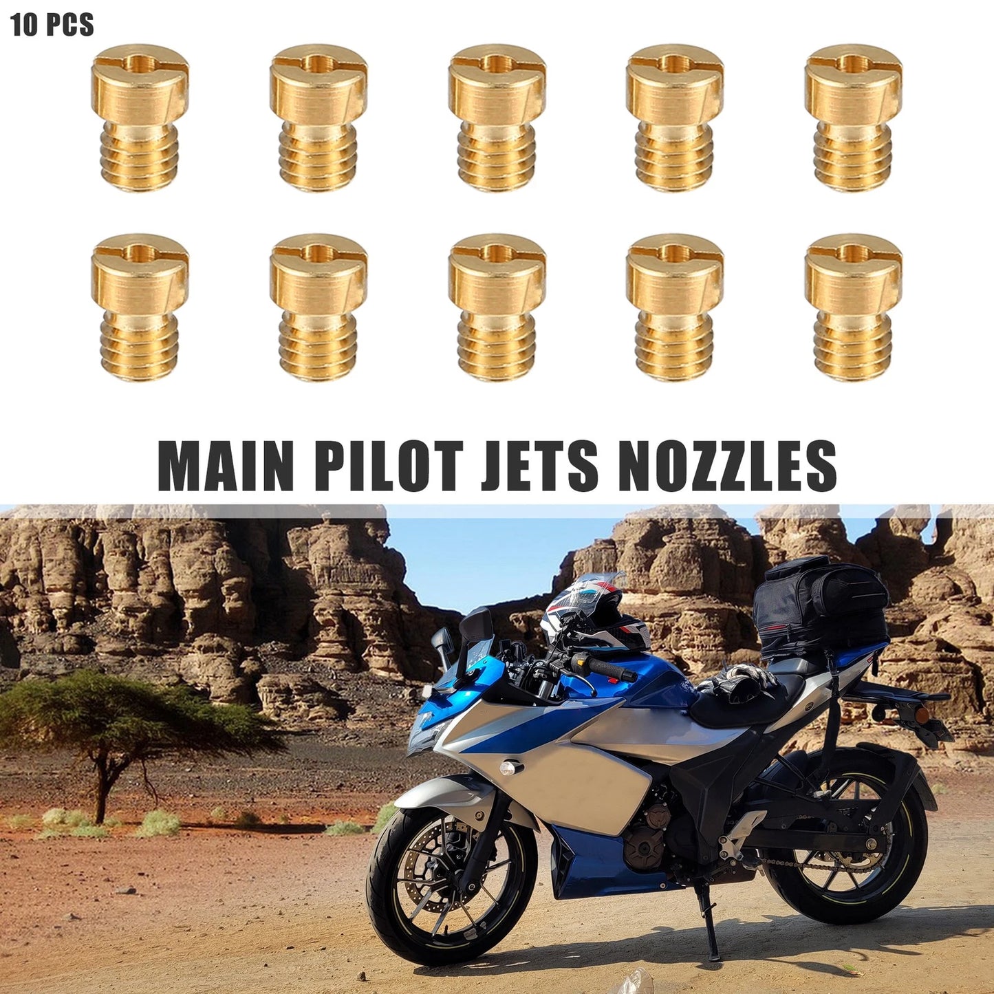 Main Jets Nozzles 75 78 80 82 85 88 90 92 95 98 10pcs for Universal Motorcycle