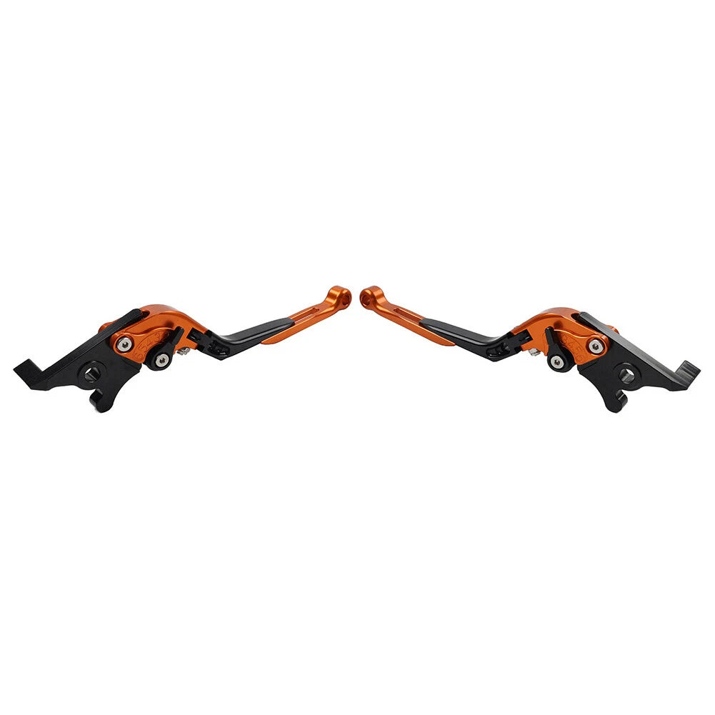 Orange Extendable Brake Clutch Levers for Kawasaki Z1000 ZX6R (2007-2018)