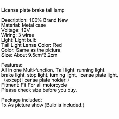 Rear Tail Light for Suzuki AH