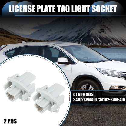 2 x License Plate Tag Light Sockets for Honda Civic, Odyssey (2001-2023)