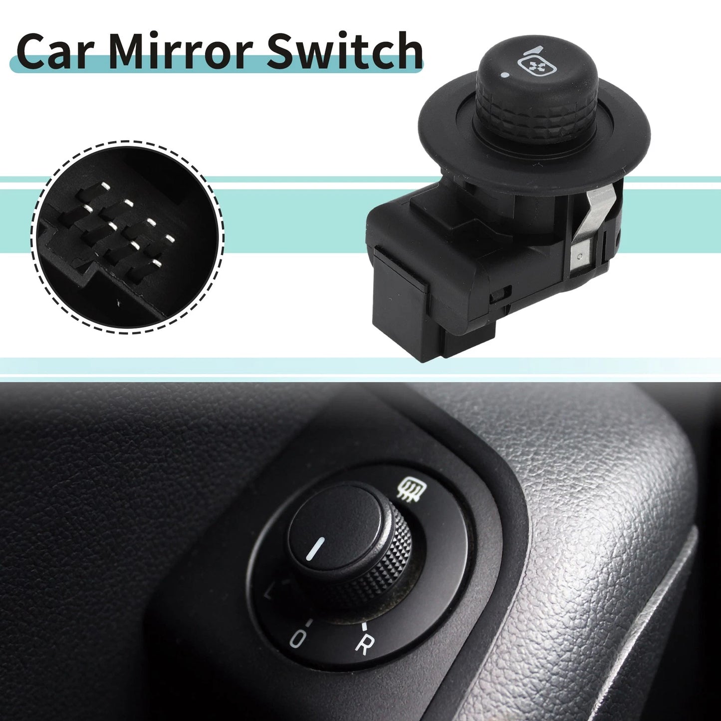Black Car Mirror Switch for Ford E-150, E-250 (2009-2014)