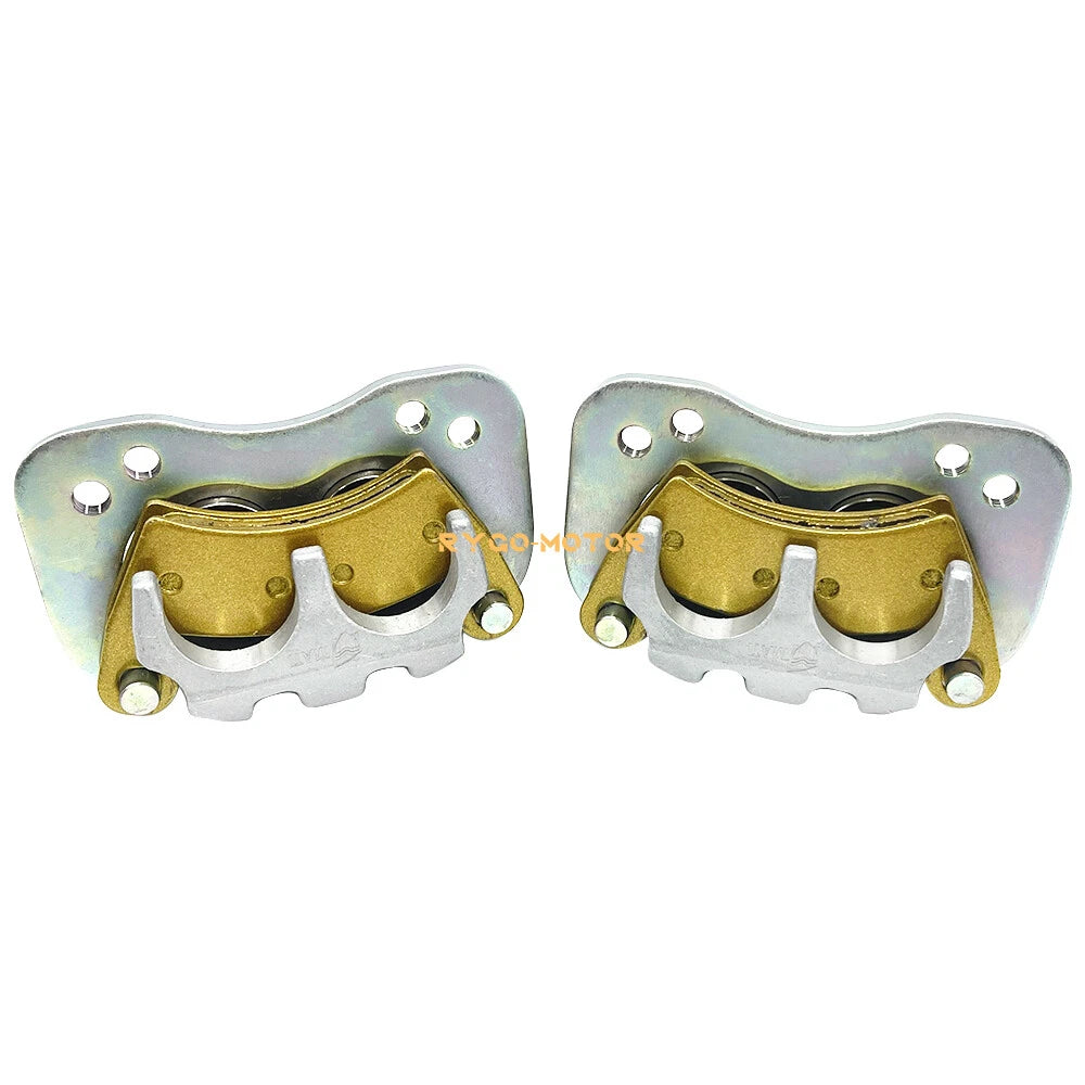 2 x Rear Left/Right Brake Calipers & Pads for Polaris Ranger Crew 800–900–1000 XP