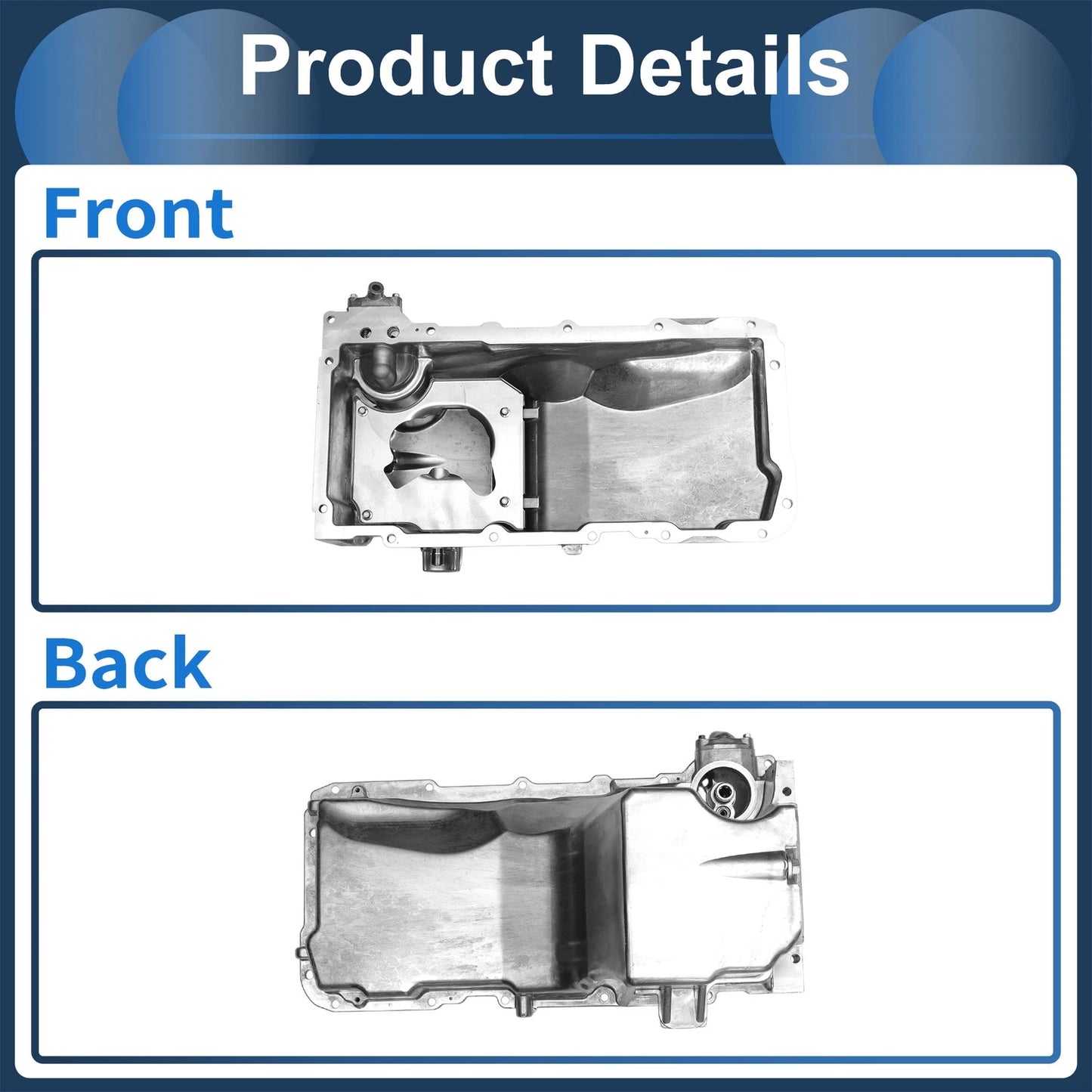 1 Pc Aluminum Engine Oil Pan for Chevrolet Express 2500 (2003-2007)