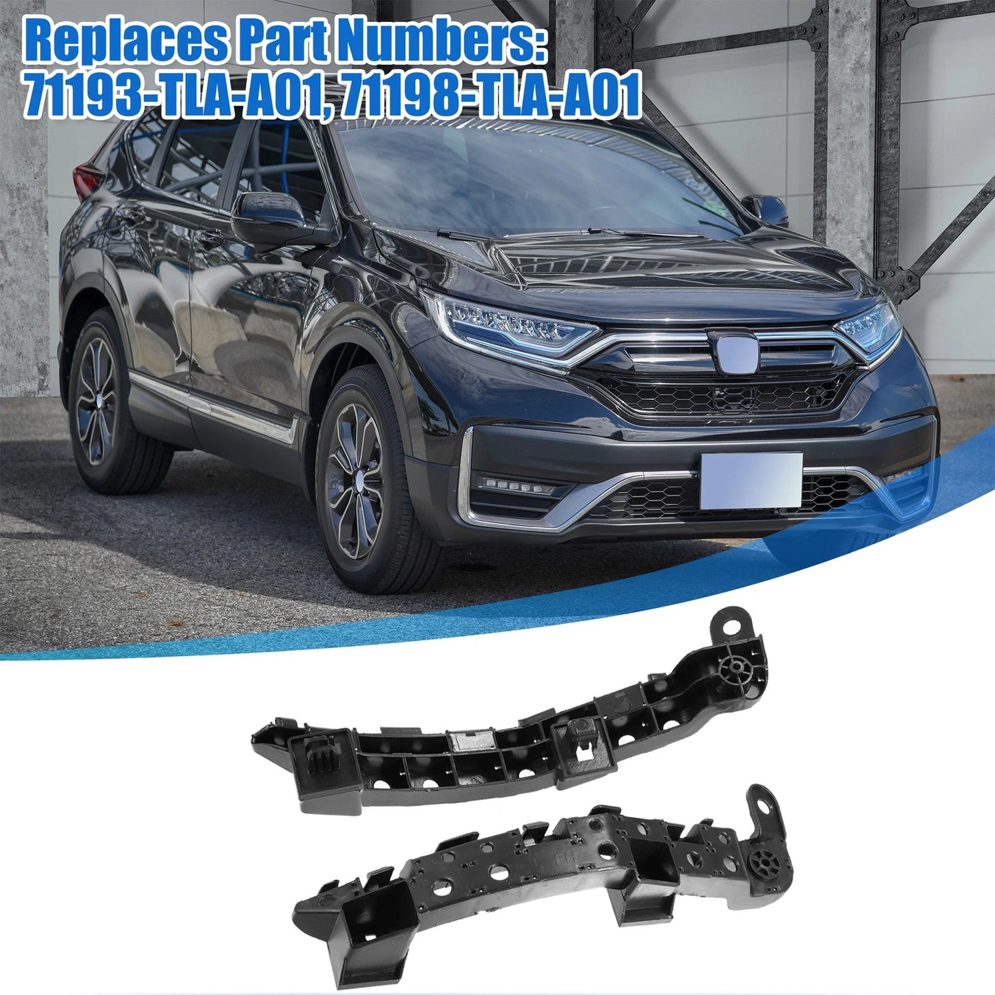 Front Bumper Bracket for Honda CR-V 2017 (71193-TLA-A01) - Plastic Black