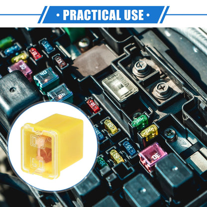 10 Pcs Mini Box Shaped Fuse 60 Amps for Pickup Trucks & Cars (Various Years)