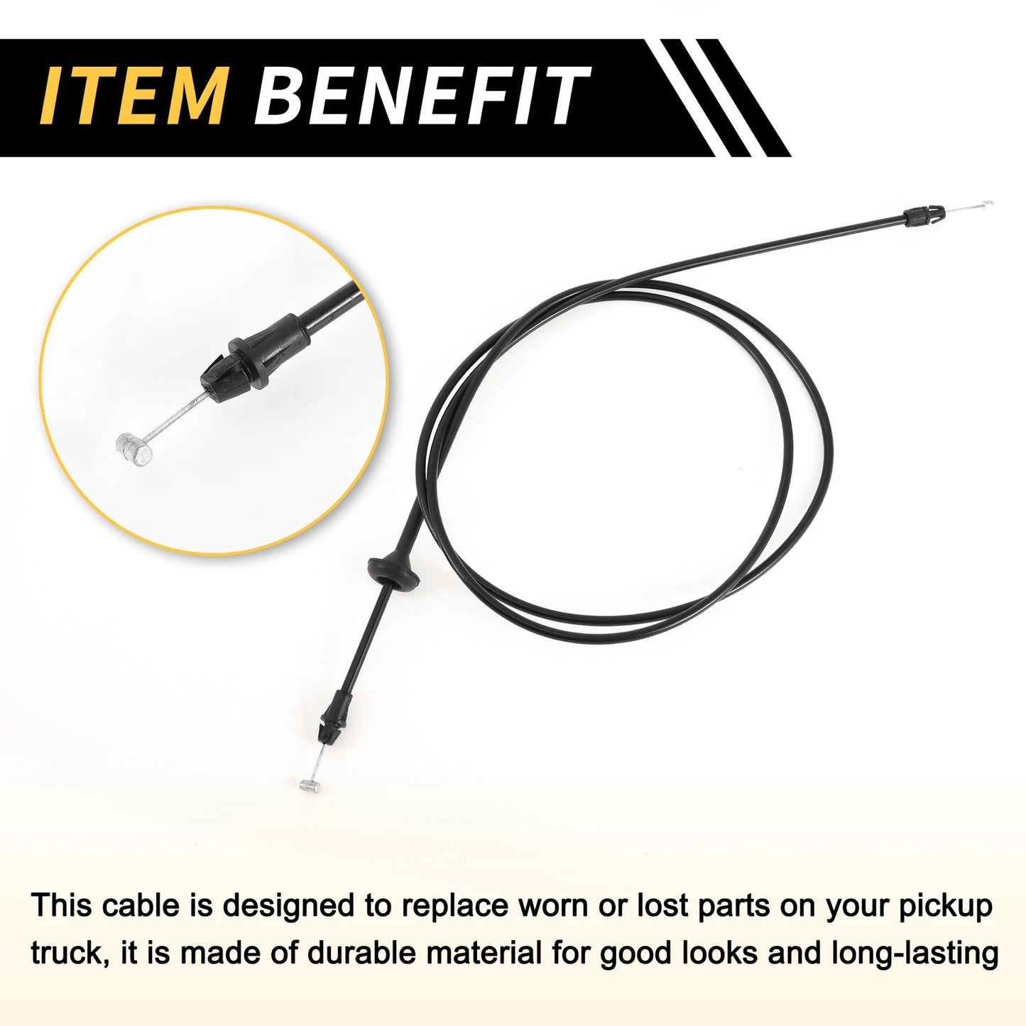Hood Latch Release Cable for Ford F-250 F-350 F-450 Super Duty (2011-2016)