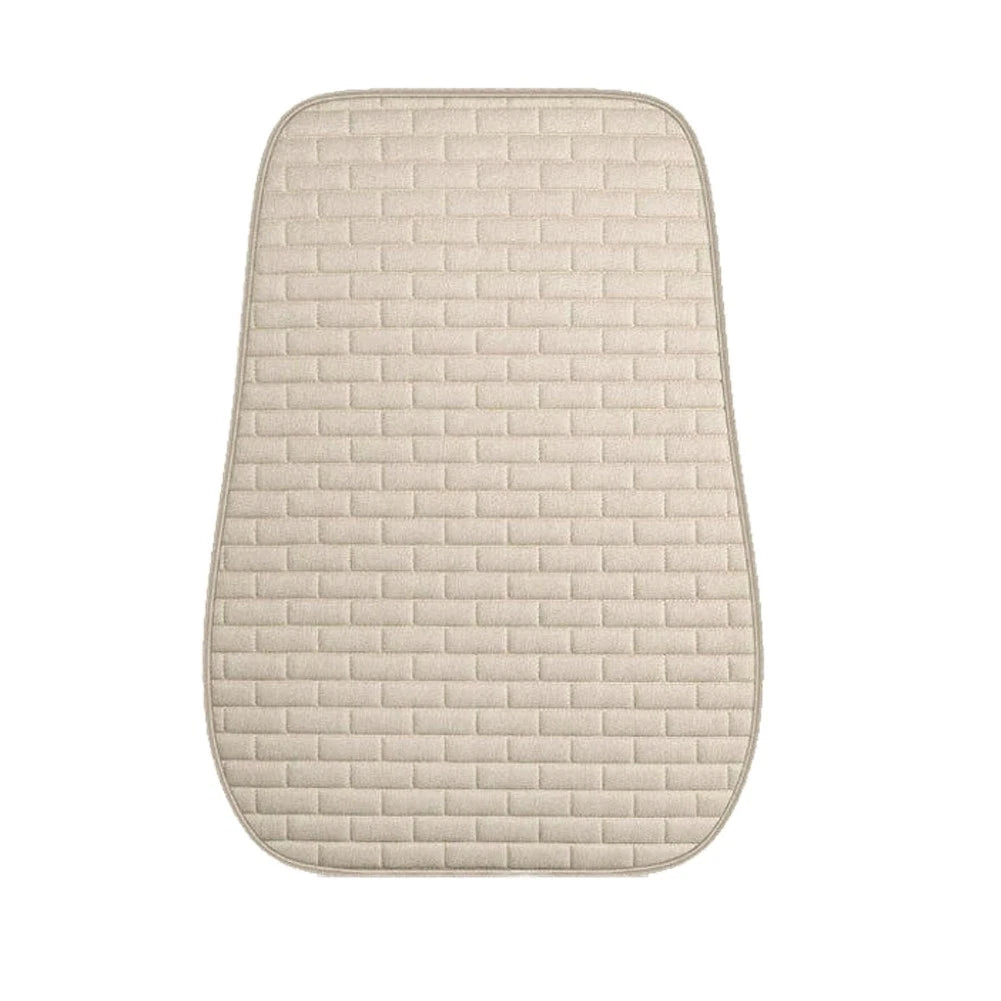Beige Front Seat Cushion Cover for Car - Anti-Slip Protector Mat Accessories
