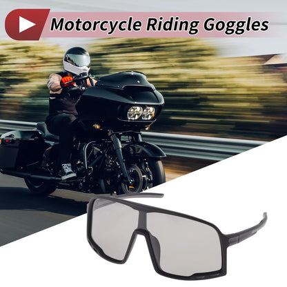 Set Riding Goggles Light Gray Lens Black Frame UV400 for Motorcycle