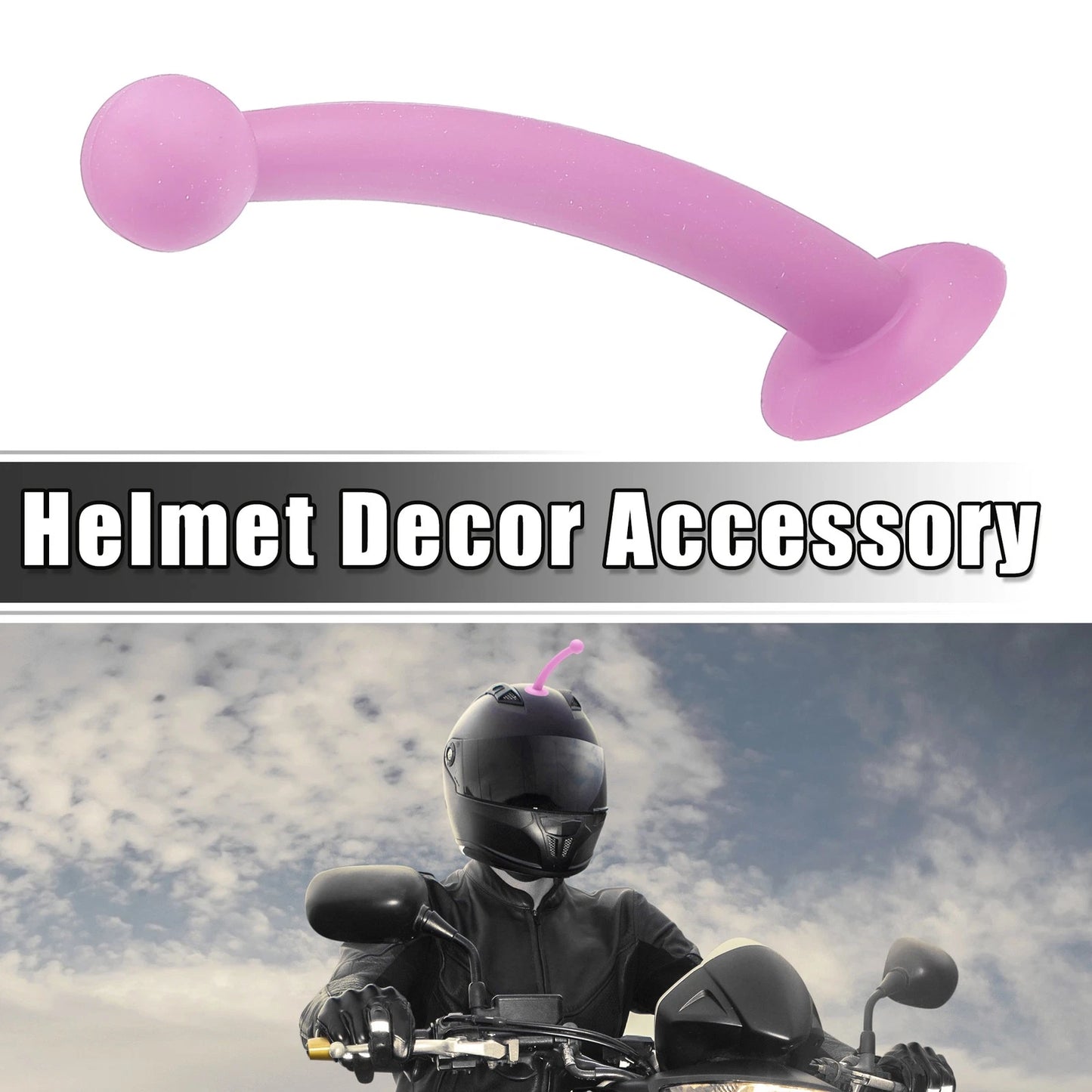 1 Antenna Shape Roof Ornament Light Pink for Car, Motorcycle, Bike Helmets