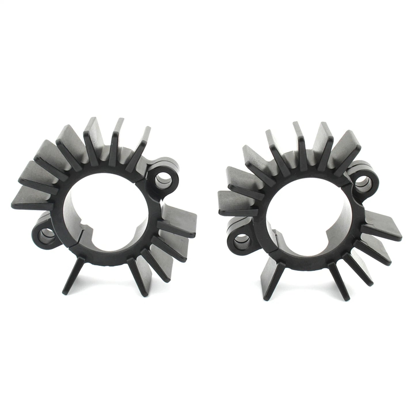 Black Finned Exhaust Pipe Clips for BONNEVILLE 900 (2017-2023)