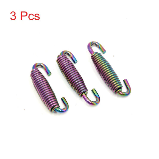 3 x 45mm Colorful Stainless Steel Exhaust Pipe Swivel Spring for Make Model