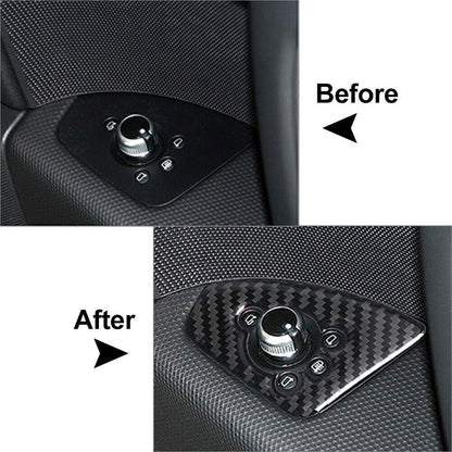 Carbon Fiber Interior Door Lock Button Cover Trim for Audi TT TTRS (2008-2014)