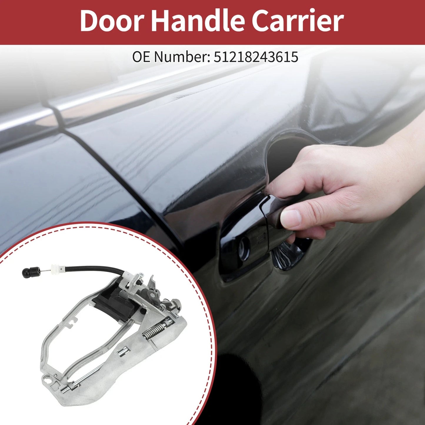 Front Left Door Handle Carrier for BMW E53 X5 (2000-2006)
