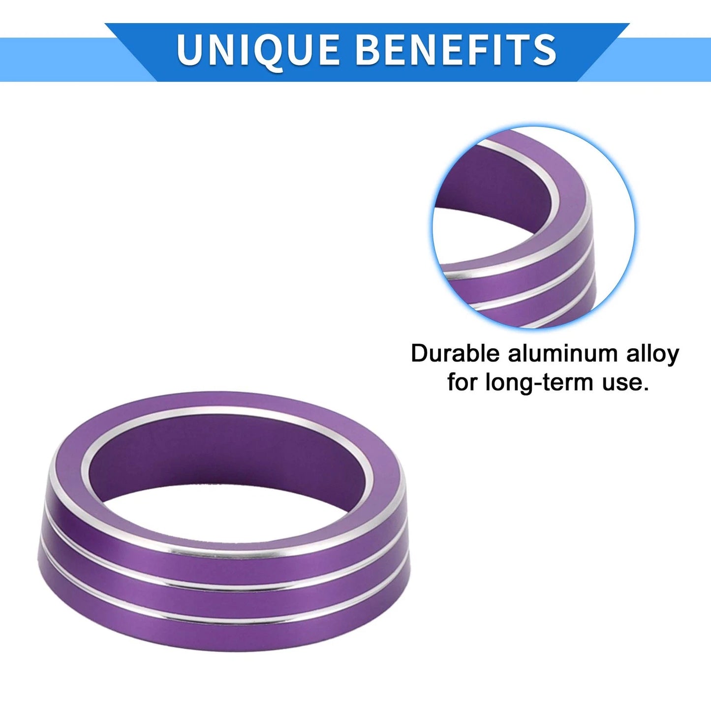 AC Engine Start Speaker Knob Cover Ring for Honda Civic (2016-2021) - 5 Pcs