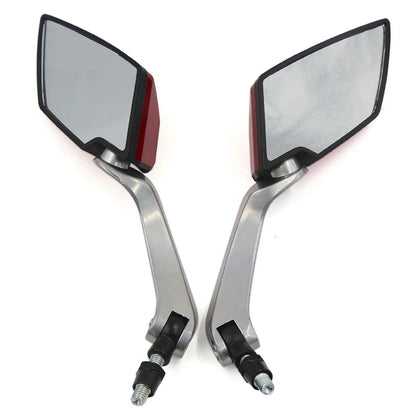 2 x Rearview Side Mirror 8mm 10mm Thread for Universal Motorcycle