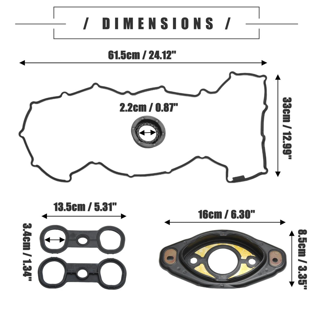 Valve Cover Gasket Kit 3.0L for BMW 528xi 535xi (2008)