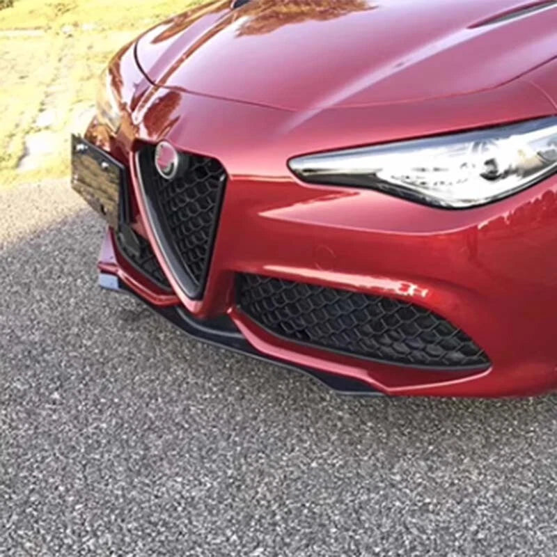 Real Carbon Fiber Front Bumper Lip Chin Spoiler for Alfa Romeo Giulia 2017-2022