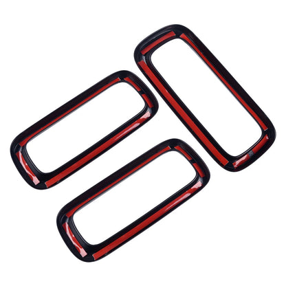 7x Front Grille Vent Trim Insert Cover Rings for Jeep Renegade (2015-2018)