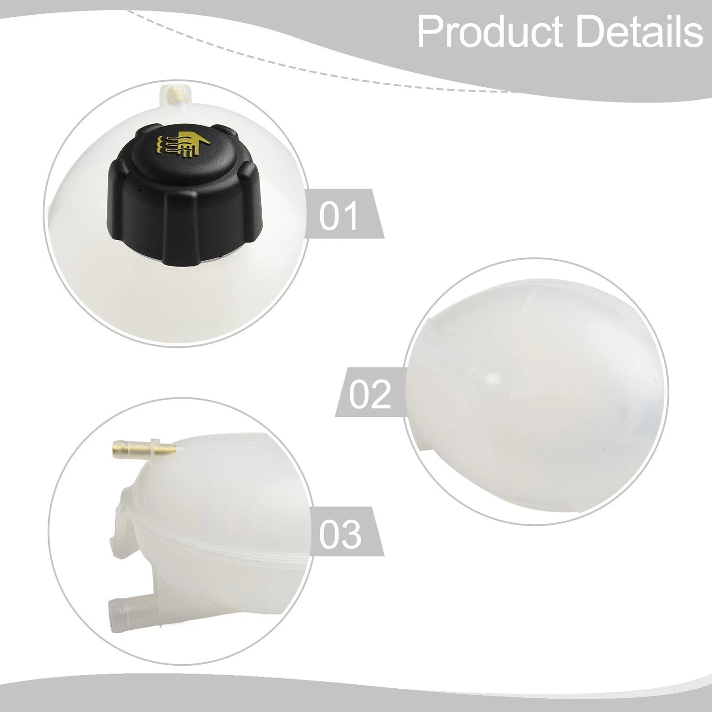 OEM Coolant Expansion Tank and Cap Assembly for Renault Clio