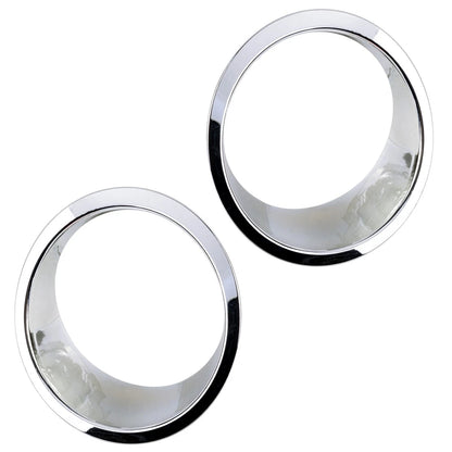 2 x Silver Headlight Ring Covers for Jeep Wrangler JK JKU (2007-2018)