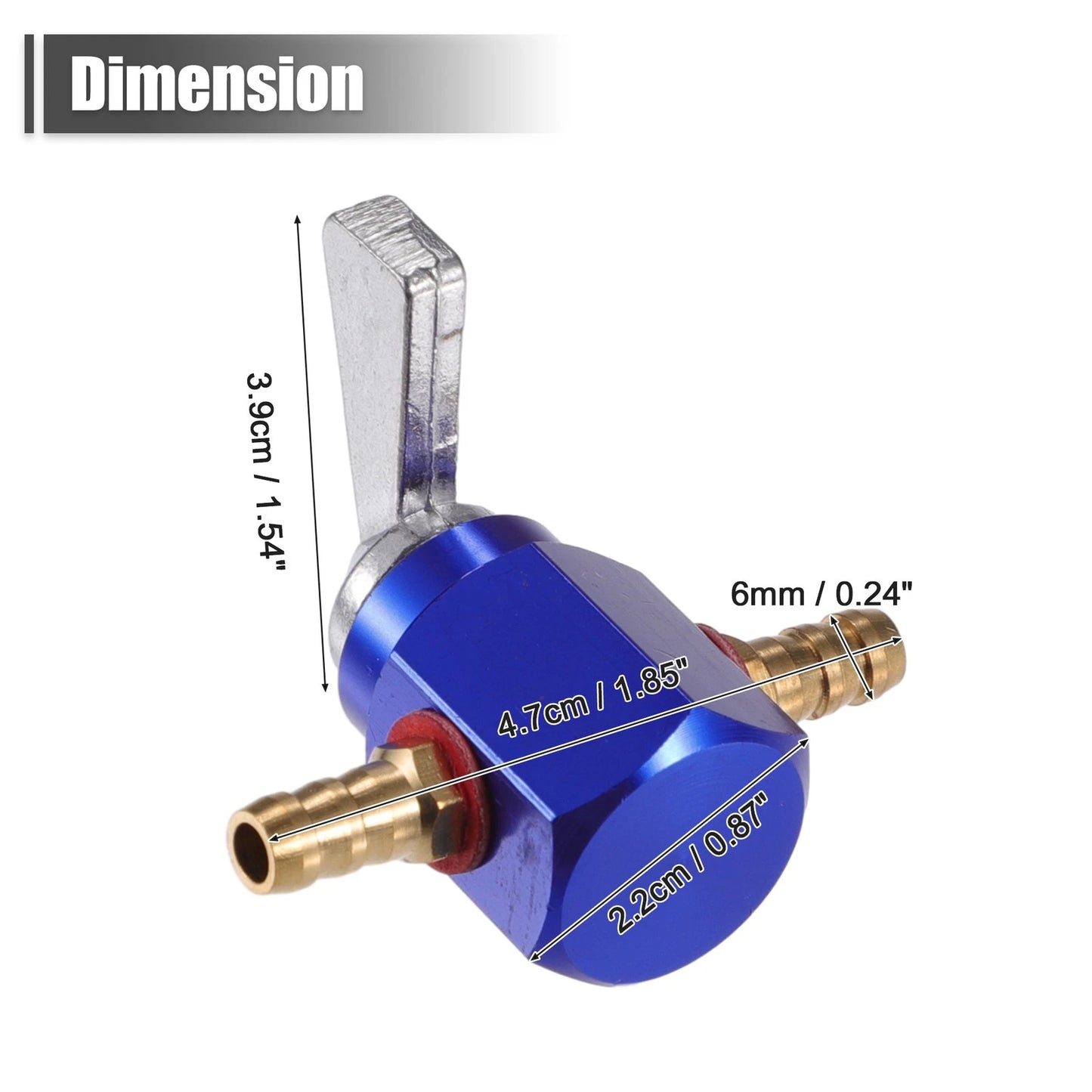 Petrol On-Off Fuel Tap Petcock Valve Switch / 6mm / for Motorcycle Go Kart