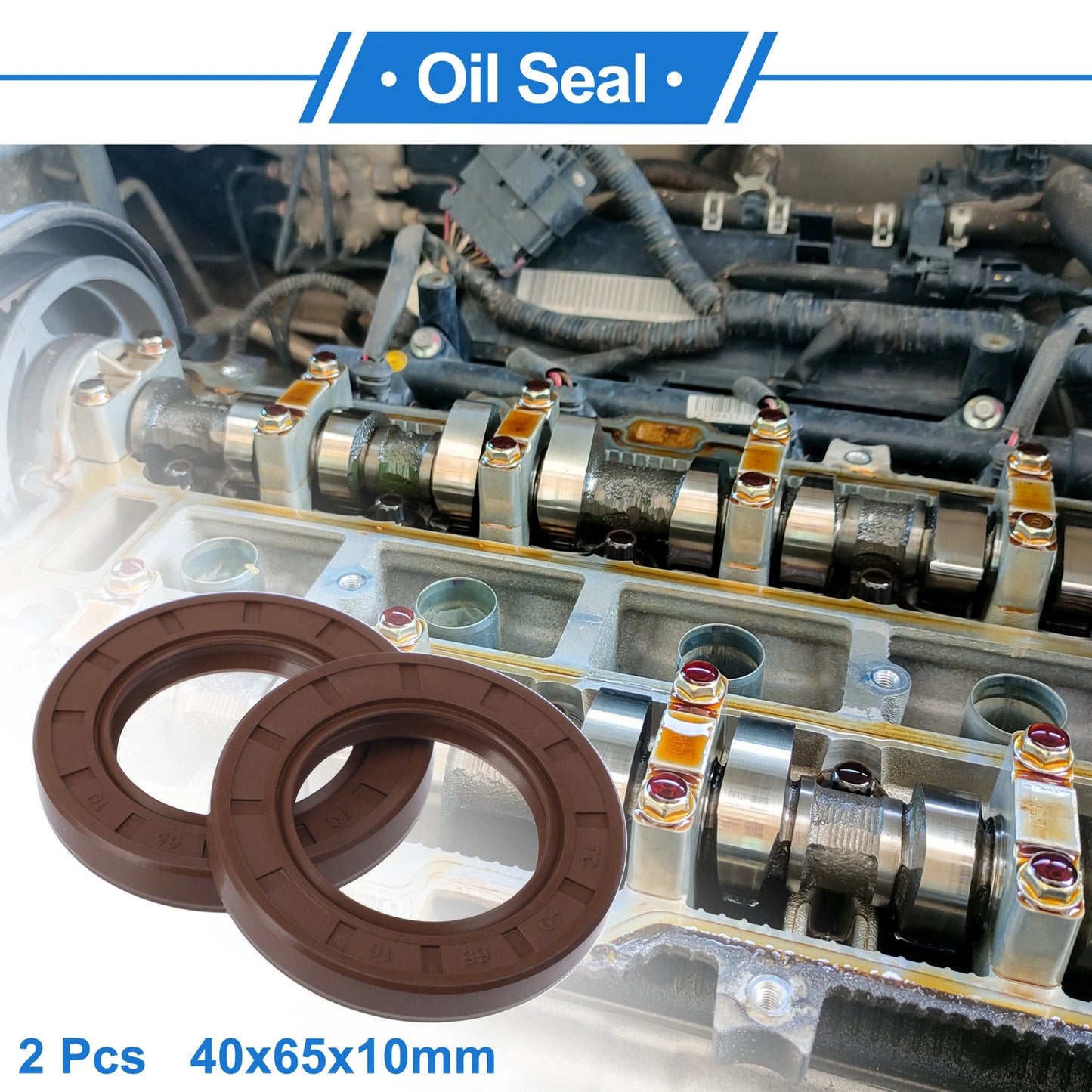 Oil Seal / 40x65x10mm / Rotary Shaft Seal FKM Rubber