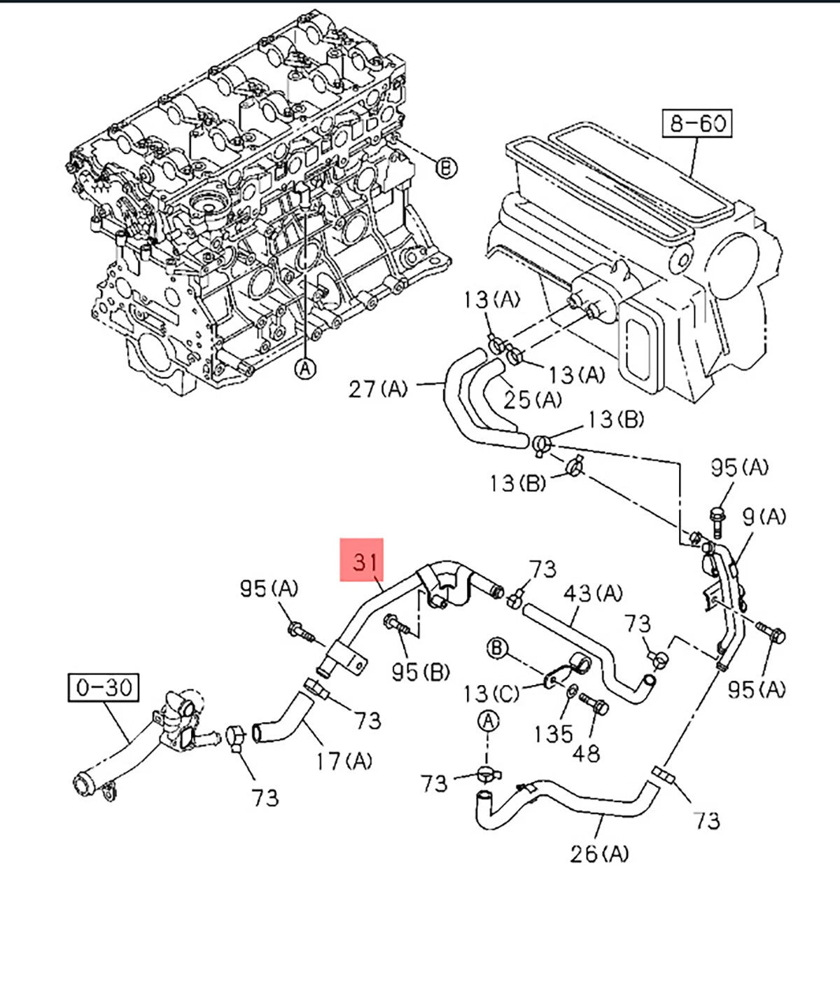 Oil Cooler Pipe for Isuzu D-Max (2012-2014)