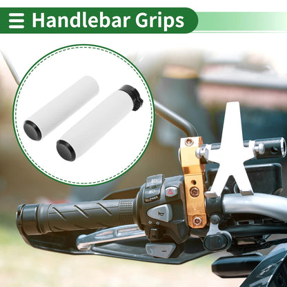 25mm Hand Grips Cover Handlebar Grips TPU White for Motorcycle